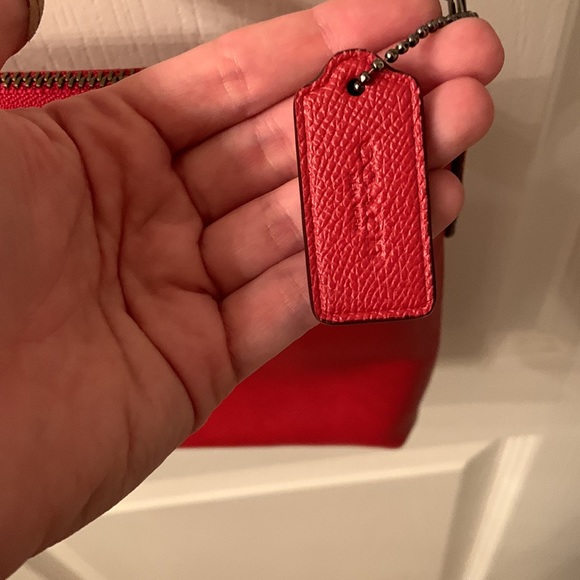 Coach Red Crossbody Bag with Gunmetal Hardware - Gently Used - Picture 3 of 7